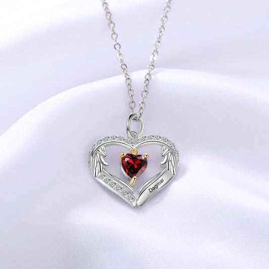 Personalized birthstone necklace for mom 1-5 stones