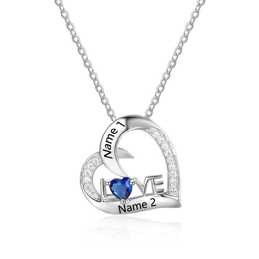engraved necklace with love initial 