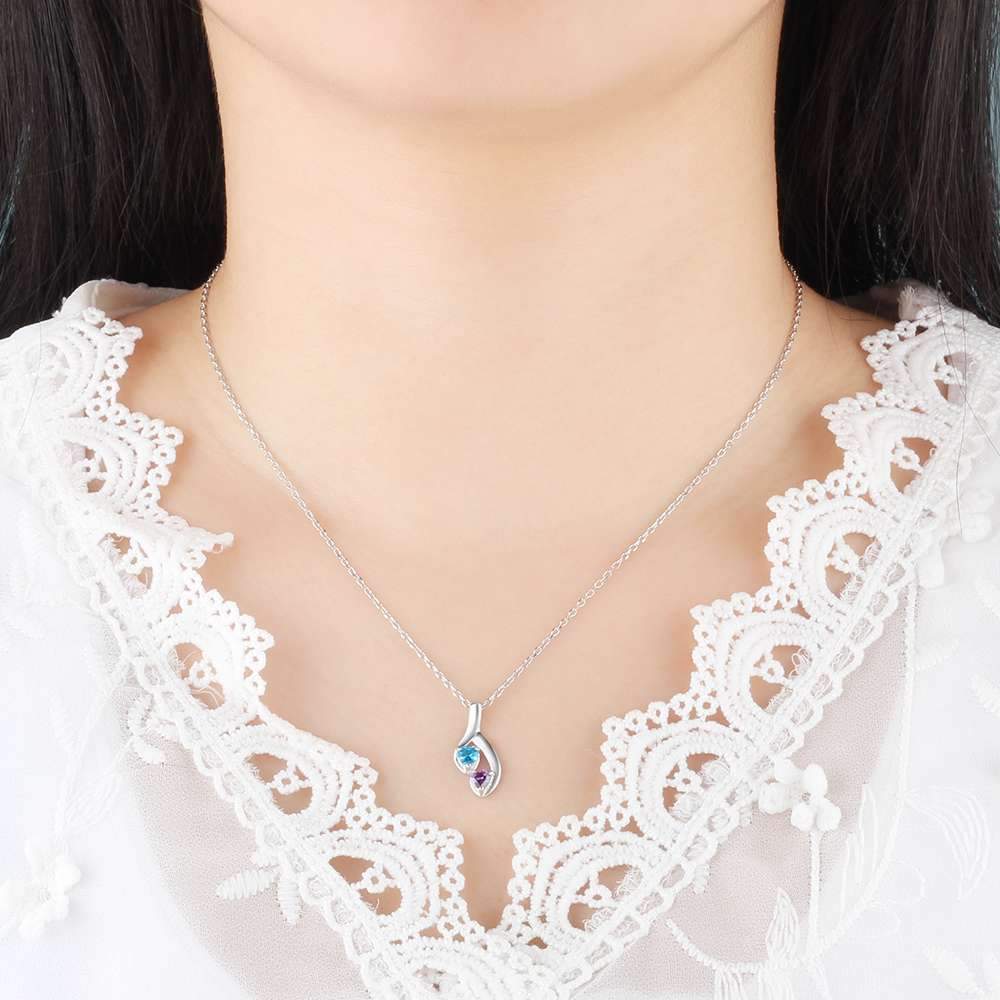 mothers day birthstone necklace