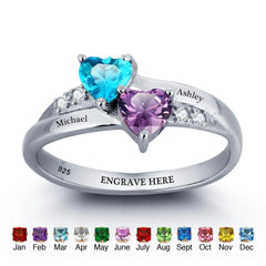 dual birthstone ring