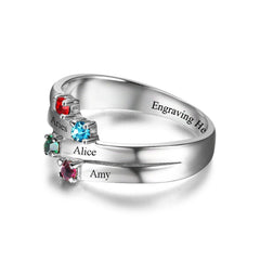 engraved ring with initials