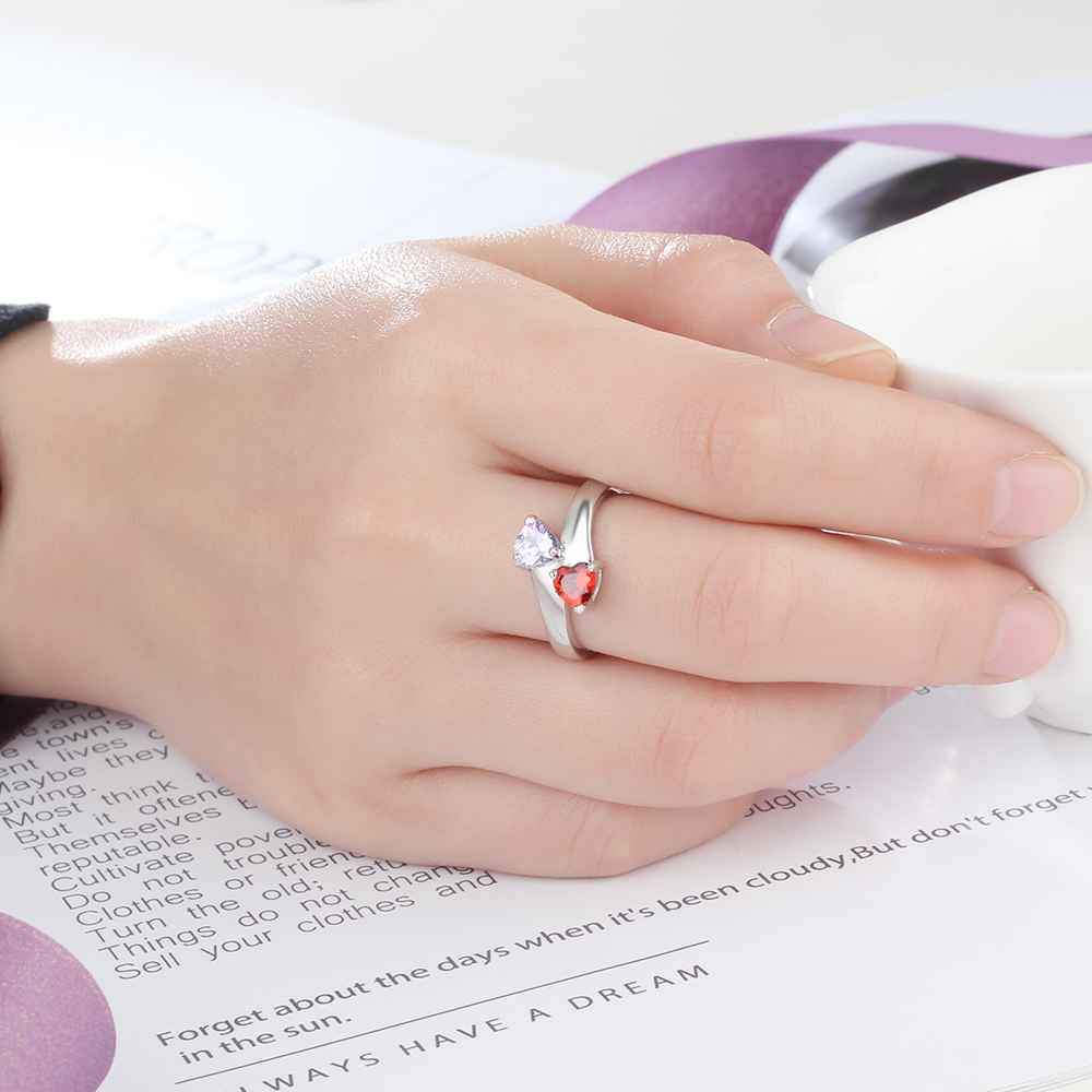 engraved ring on model hand