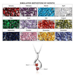 personalized birthstone necklace
