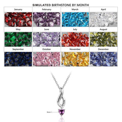 initial necklace november birthstone