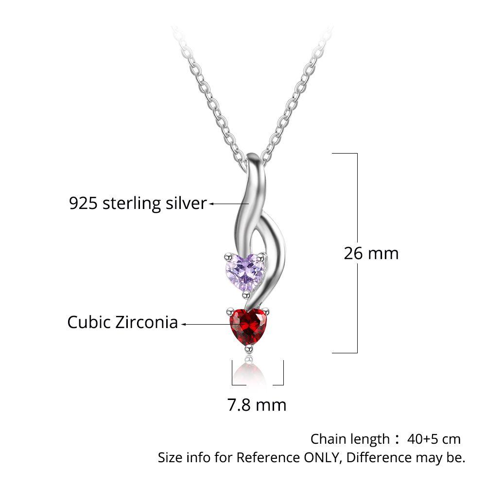 Silver Crystal Birthstone Necklace- February – Stevens Jewellers