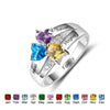 mothers ring with 3 birthstones
