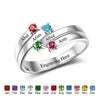 mothers ring with 4 child birthstones